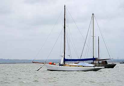 the classic yacht Bonita on The Swale